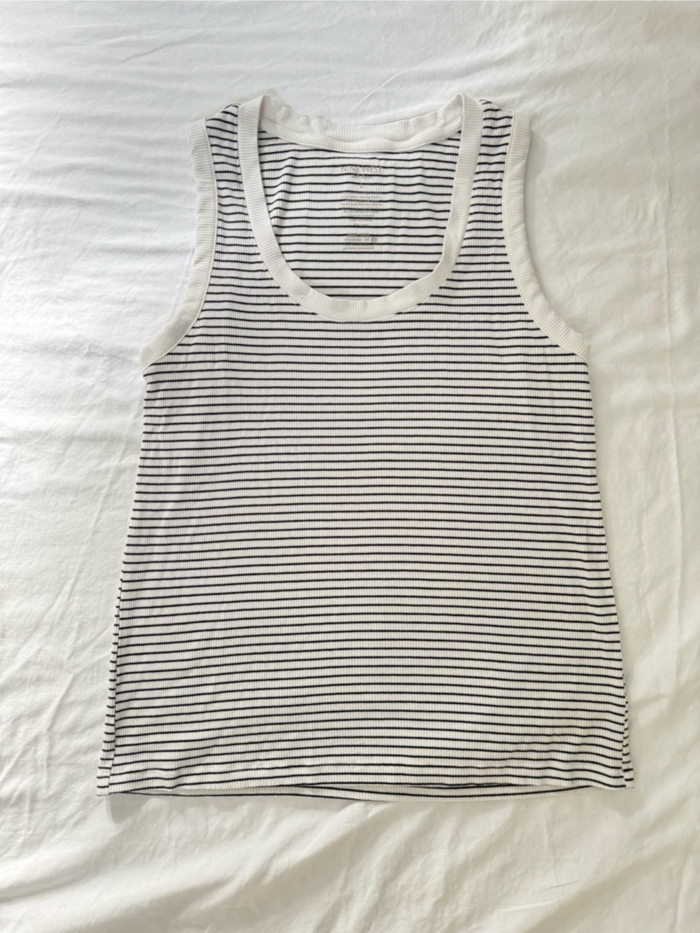 Nine West Black and White Striped Tank